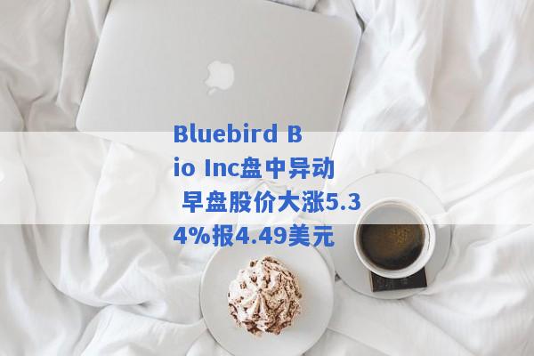 Bluebird Bio Inc盘中异动 早盘股价大涨5.34%报4.49美元